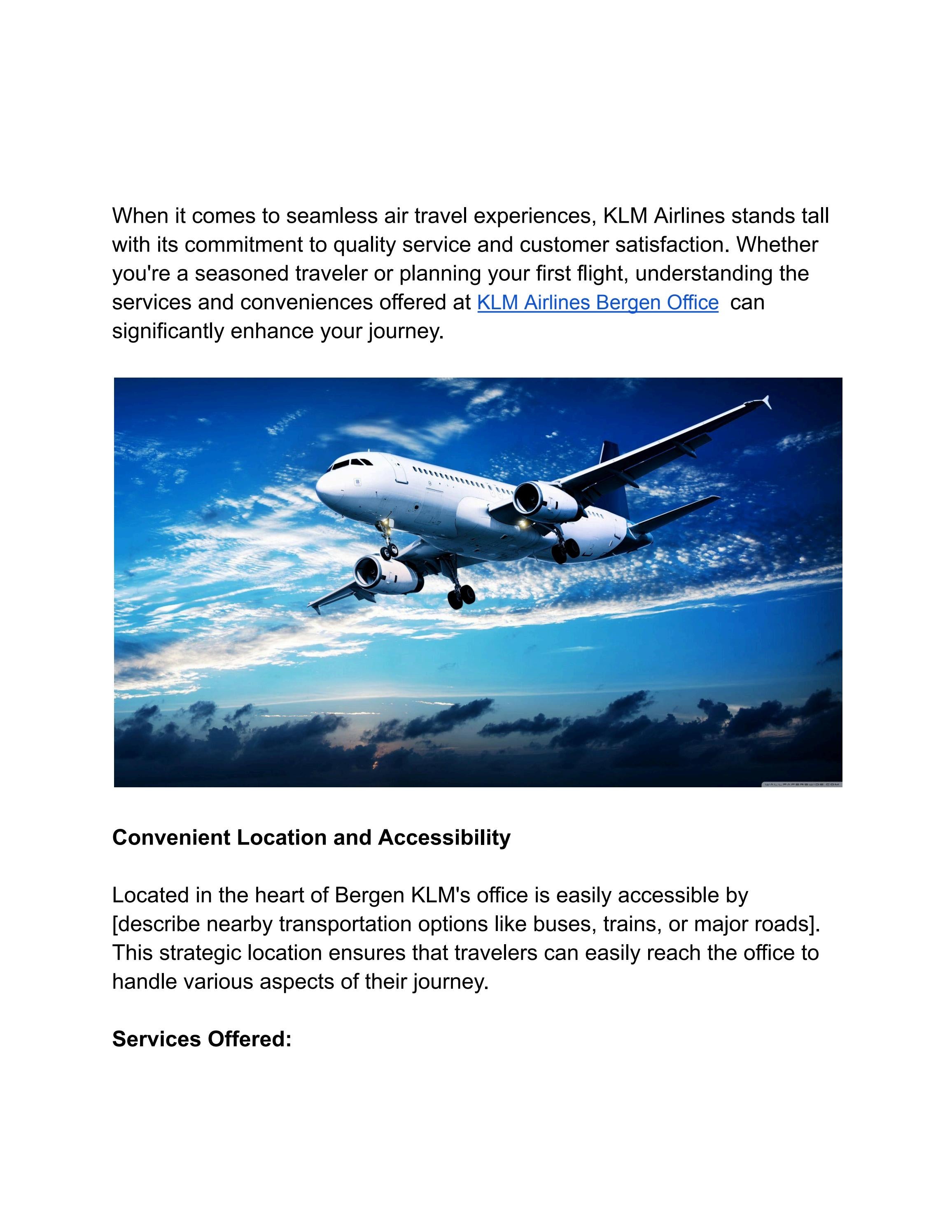 KLM Airlines Bergen Office by Lisa Manoban - Issuu