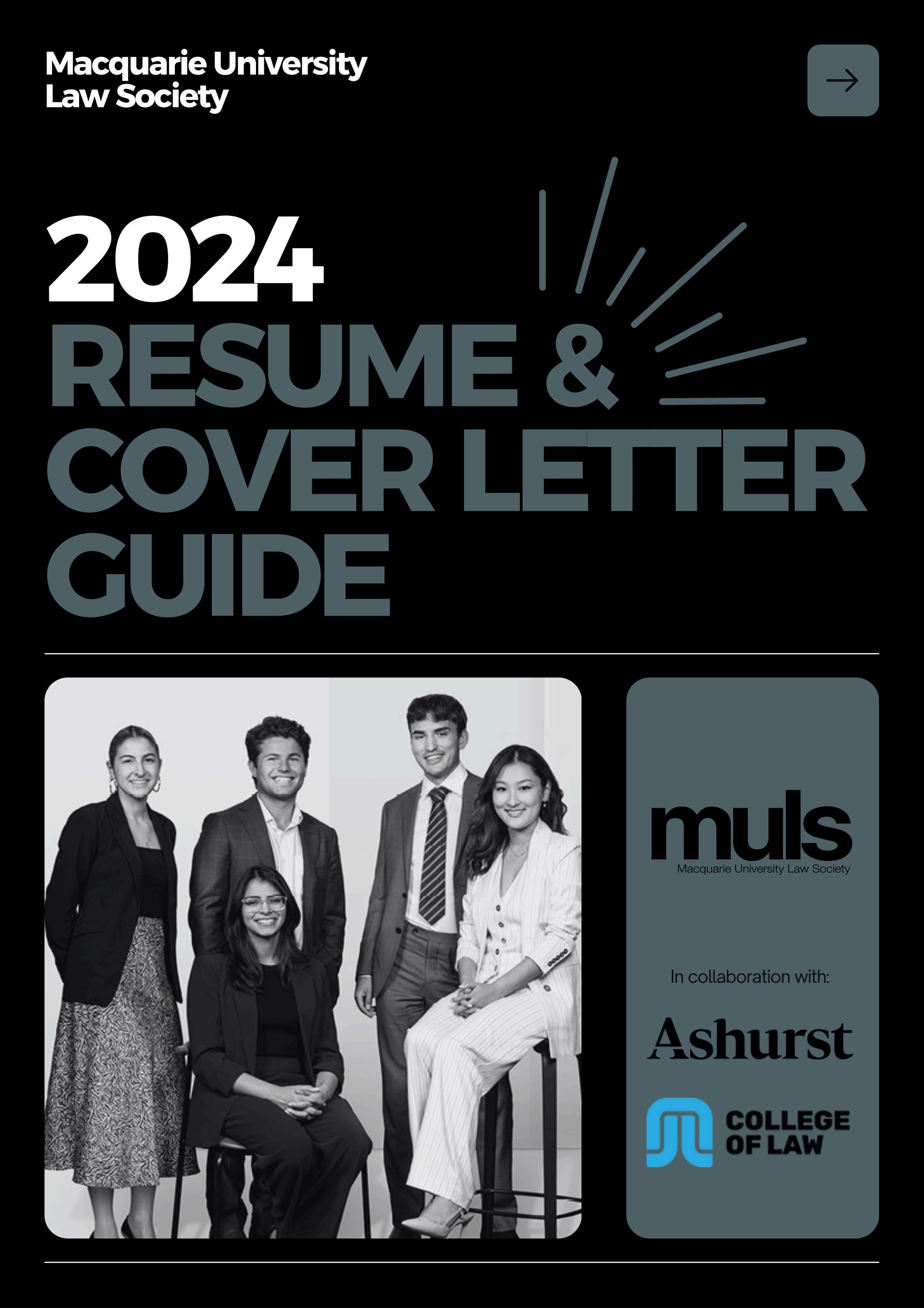 MULS Resume & Cover Letter Guide 2024 by Macquarie University Law ...