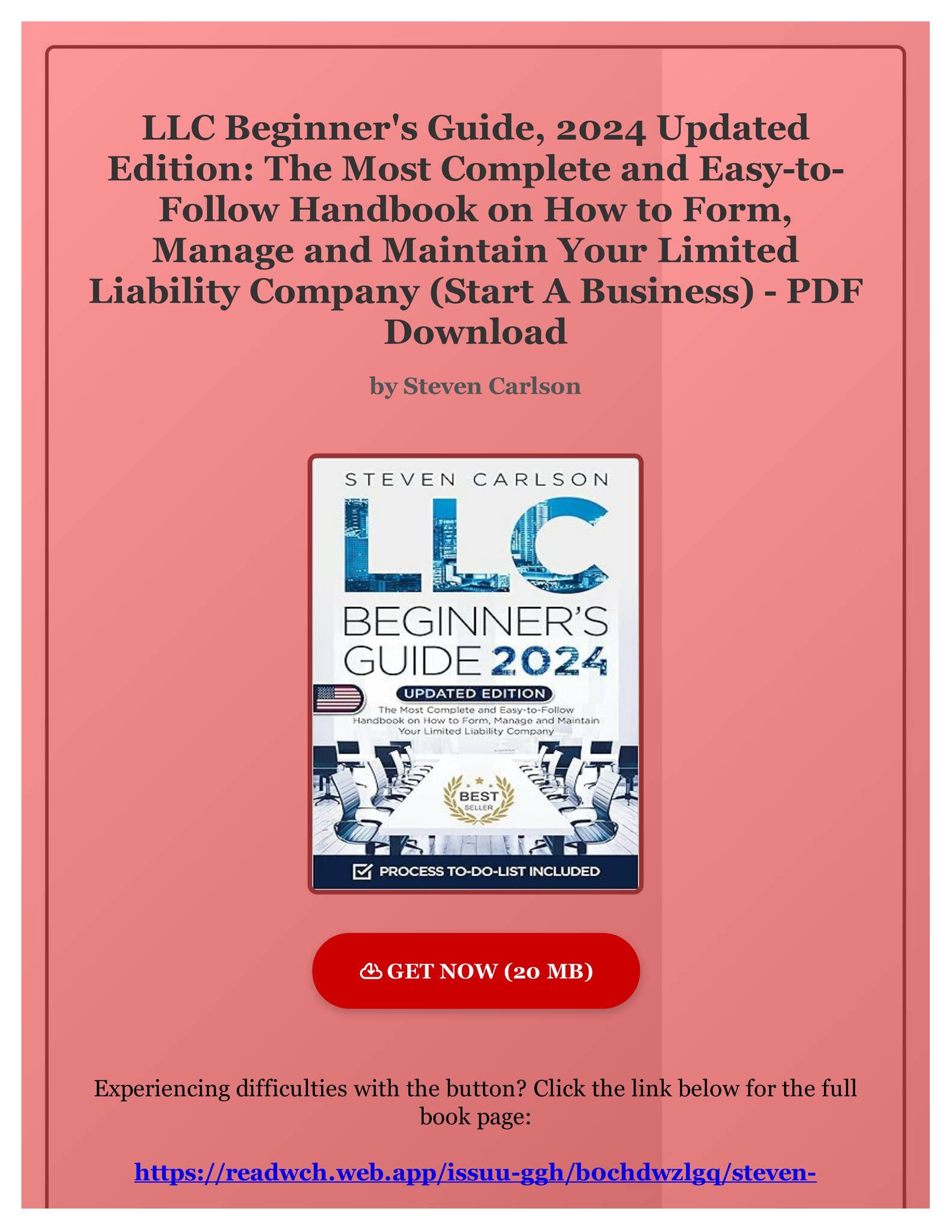 Pdf Llc Beginner S Guide 2024 Updated Edition The Most Complete And Easy To Follow Handbook On Pdf Llc Beginner S Guide 2024 Updated Edition The Most Complete And Easy To Follow Handbook On