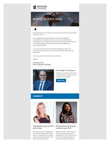 Science Alumni Newletter