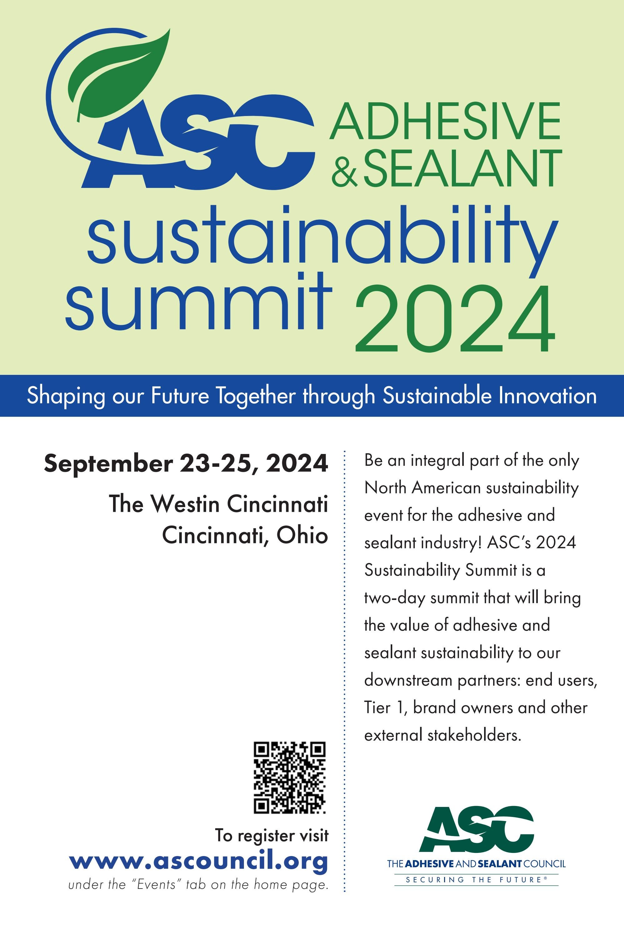 ASC 2024 Sustainability Summit Preliminary Program by The Adhesive