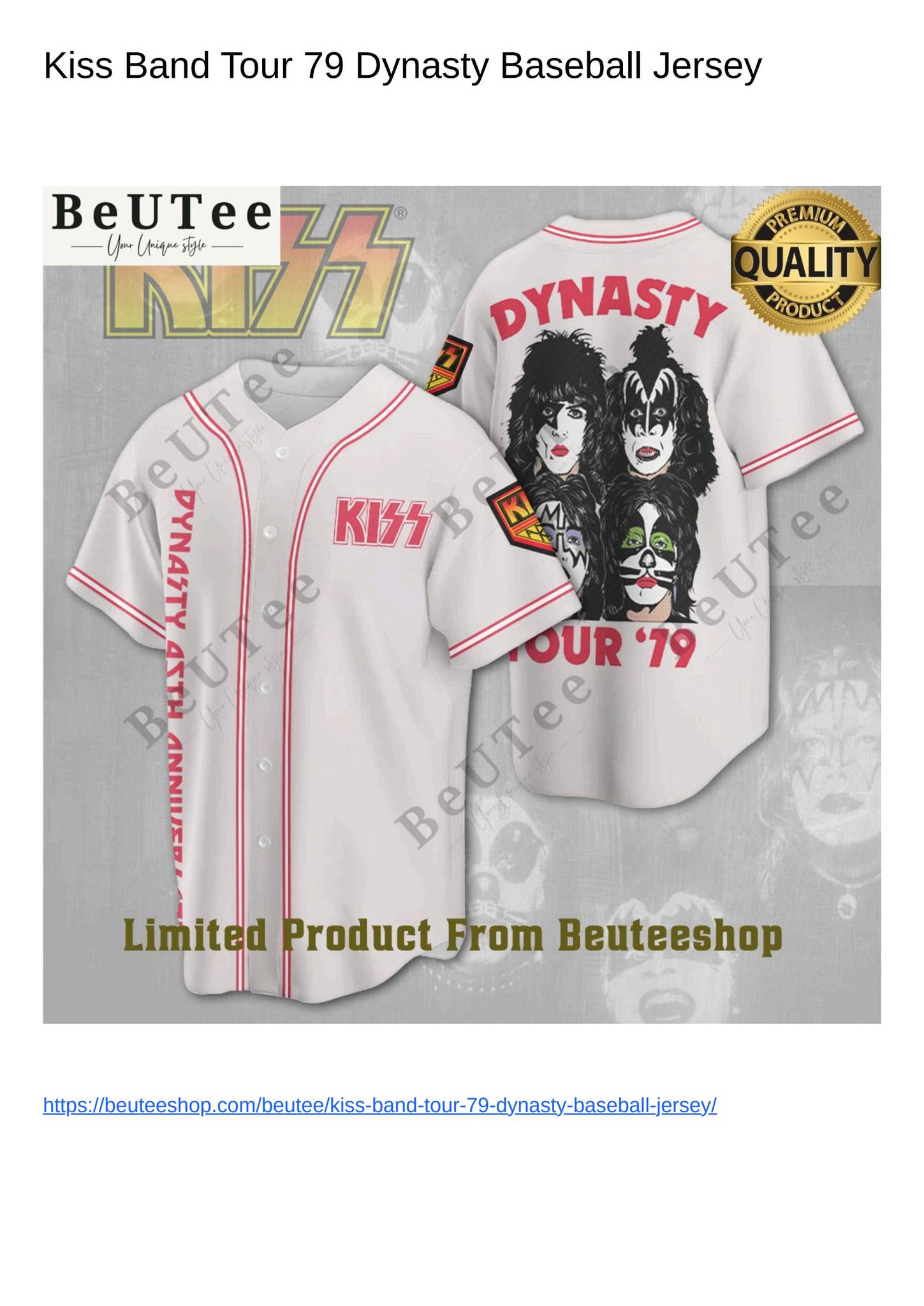 Kiss Band Tour 79 Dynasty Baseball Jersey by Shop Owl Fashion - Issuu