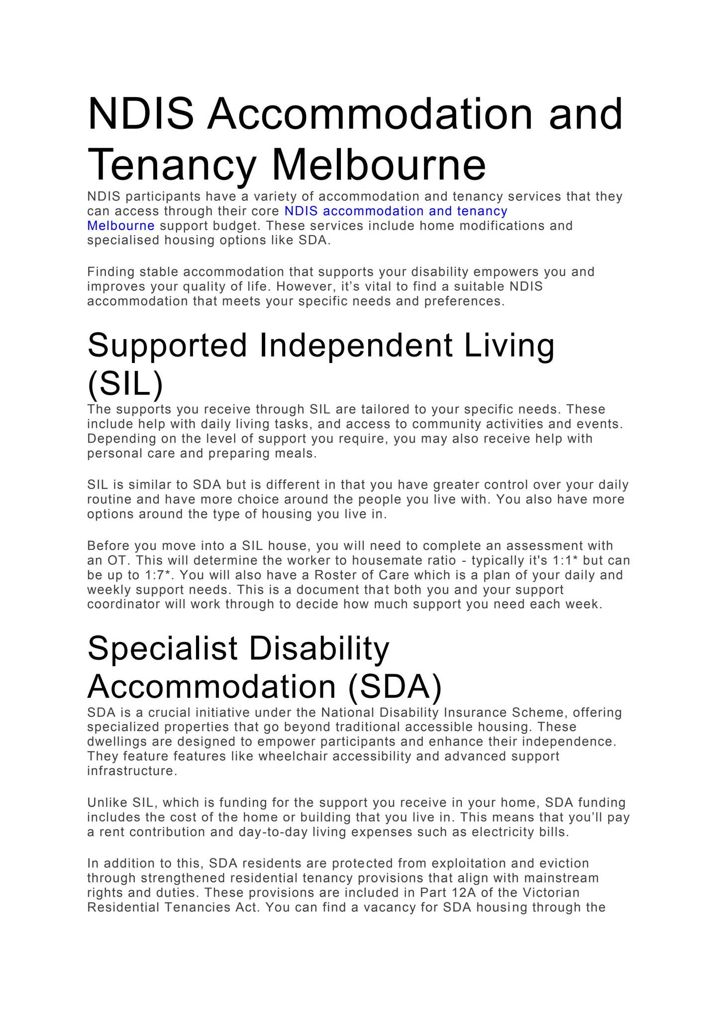 NDIS Accommodation and tenancy Melbourne by diamondcommunitycare - Issuu