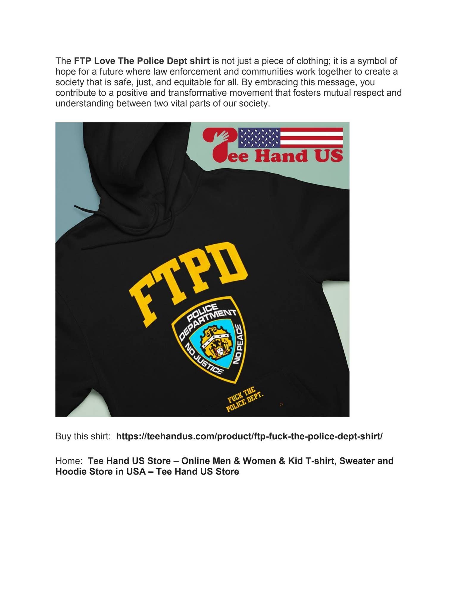 Official FTP Fuck The Police Dept shirt by Store teehandus