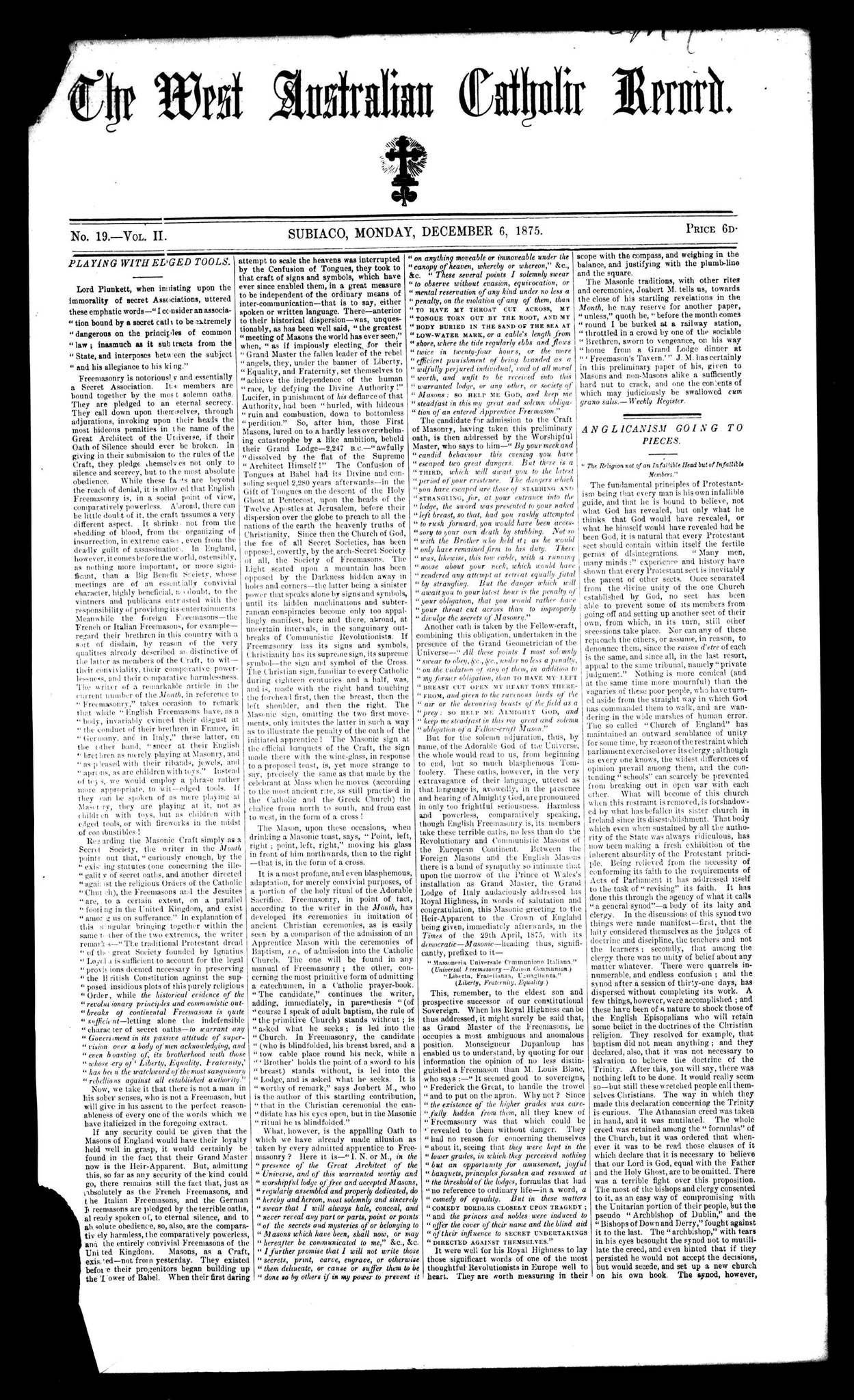 The Record Newspaper 06 December 1875 by The Record - Issuu