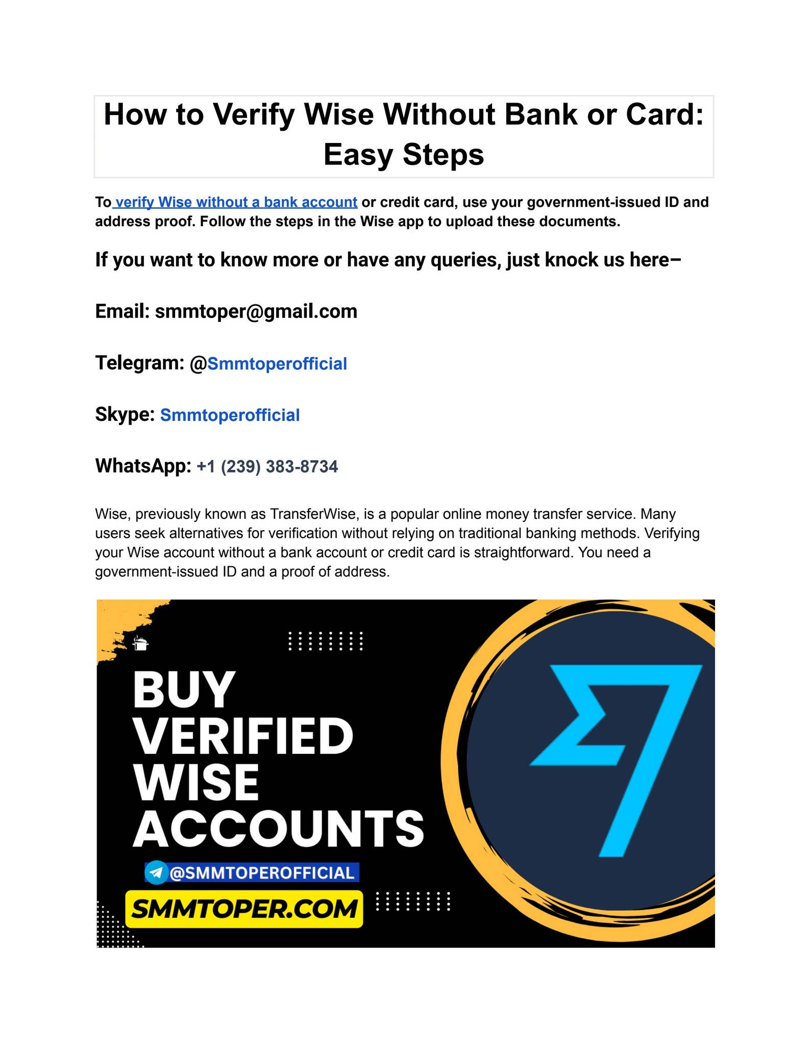 How To Verify Wise Without Bank Account Or Credit Card By Verify Wise Account With Bank Account How To Verify Wise Without Bank Account Or Credit Card By Verify Wise Account With Bank Account