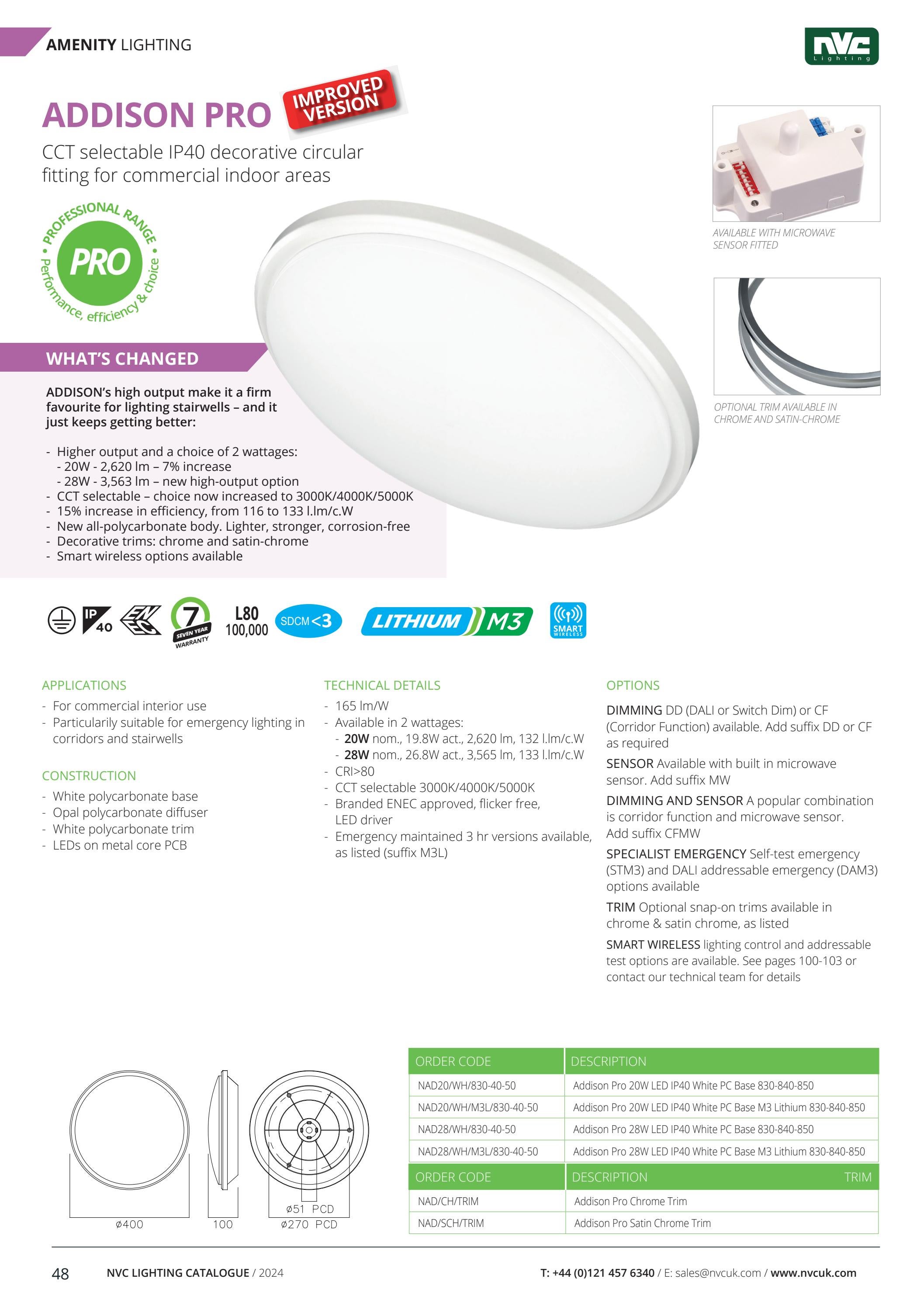 ADDISON PRO - IP40 decorative circular fitting by NVC Lighting UK - Issuu