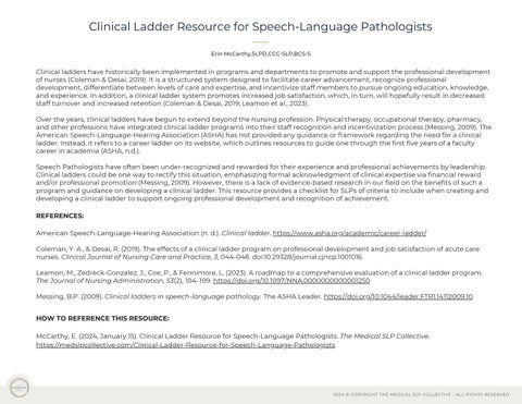 Clinical Ladder Resource by thatgoodhello - Issuu