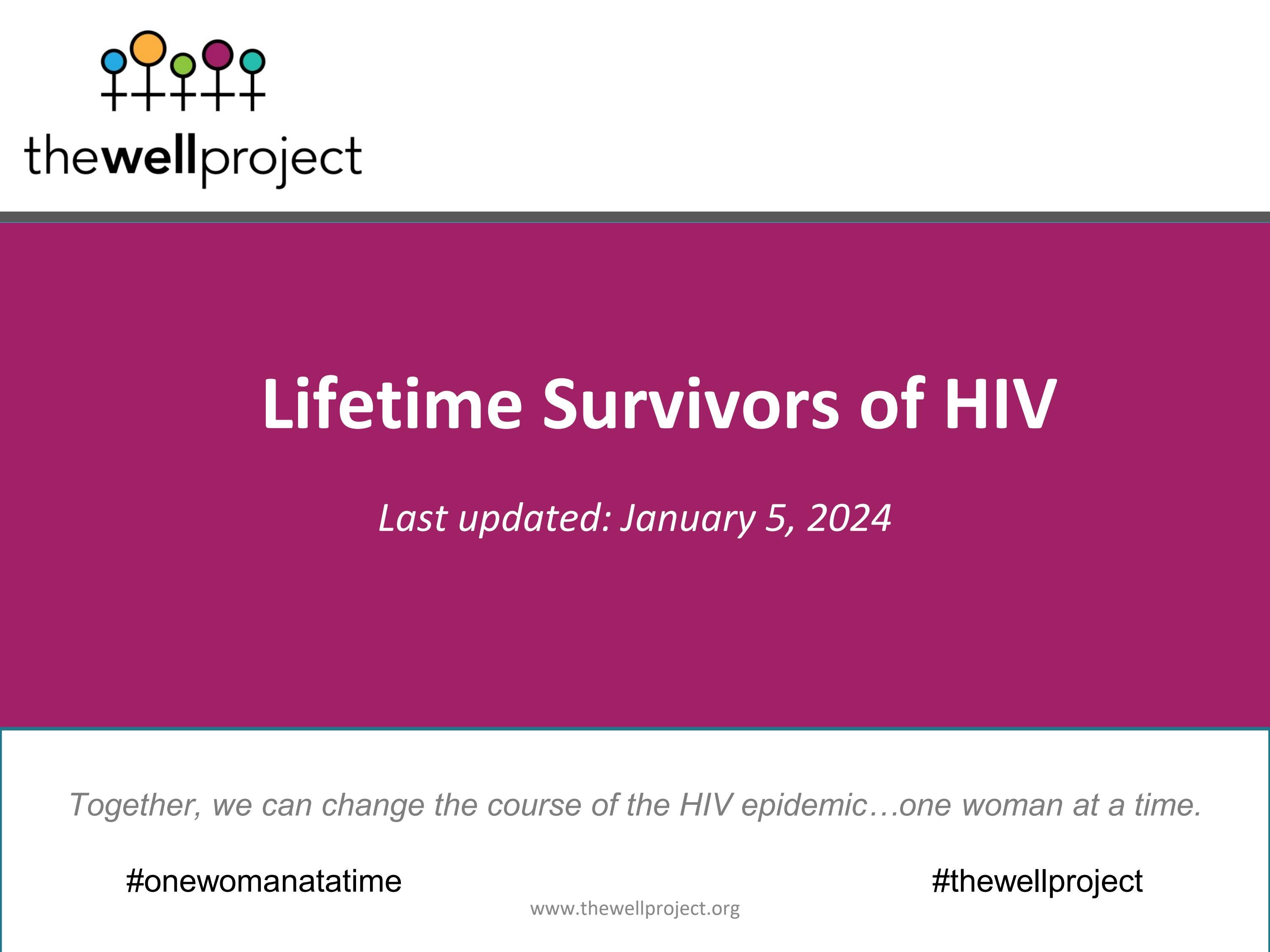Lifetime Survivors of HIV (01/2024) by The Well Project - Issuu