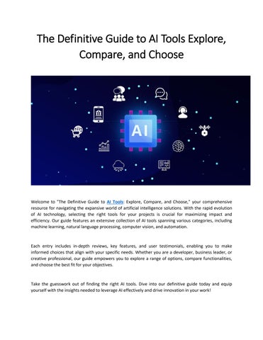 AI Tools Directory by tyyaitools - Issuu