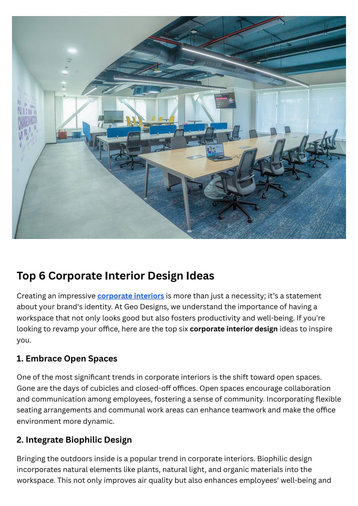 Corporate Interior Designers in Delhi - Transforming Workspaces by geo ...