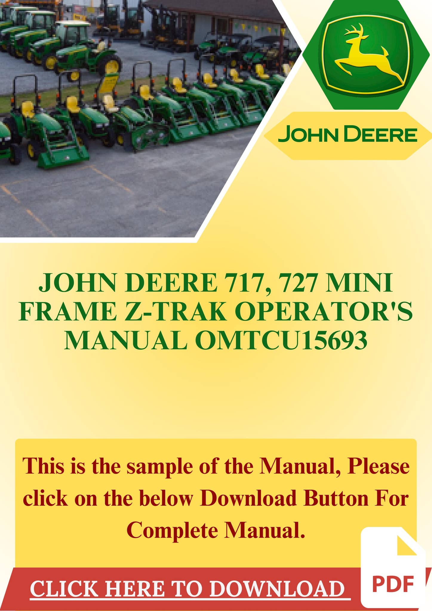 John Deere 717, 727 Mini Frame Z-Trak Operator's Manual
