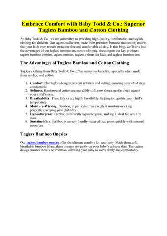 Tagless Kids Clothing | Baby Todd And Co