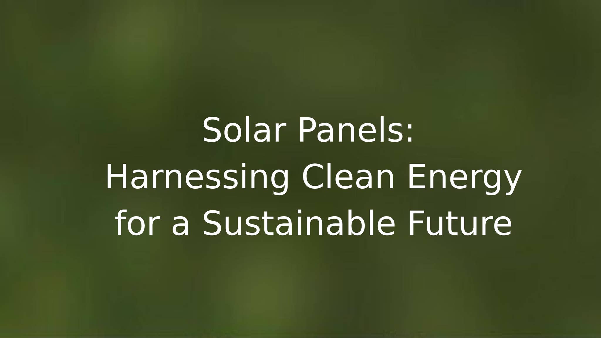 Solar Panels: Harnessing Clean Energy for a Sustainable Future by Irish ...