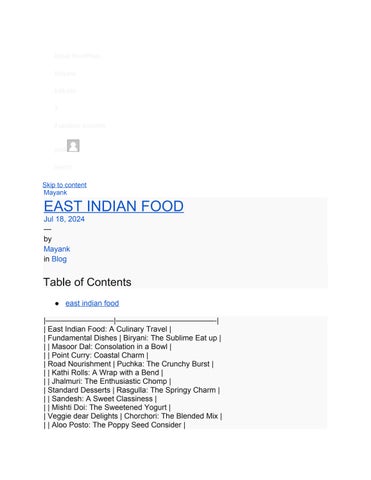 best EAST INDIAN FOOD AND IT'S TASTE |2024
