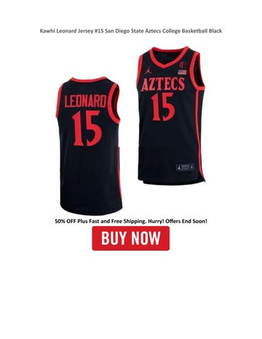 Kawhi Leonard Jersey 15 San Diego State Aztecs College Basketball Black by Tee Fashion Star Issuu