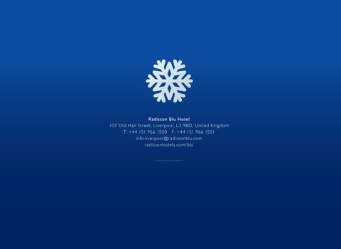 Radisson Blu 酒店 , Liverpool - Festive Event 家具手册 2024 第 18 页