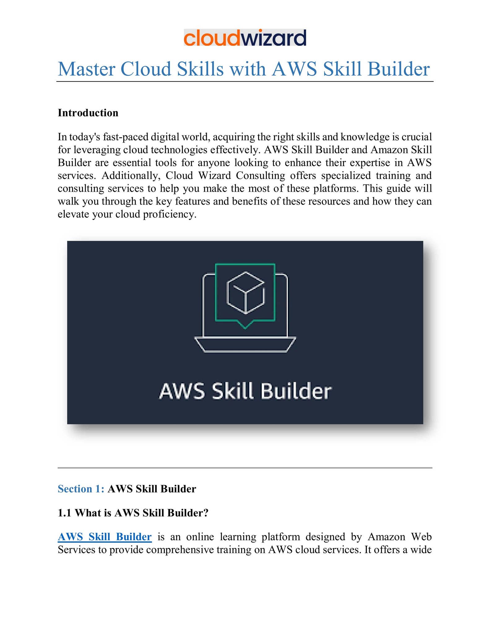 Master Cloud Skills with AWS Skill Builder and Expert Consulting by ...