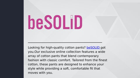 Women's Cotton Pants - Online Deals