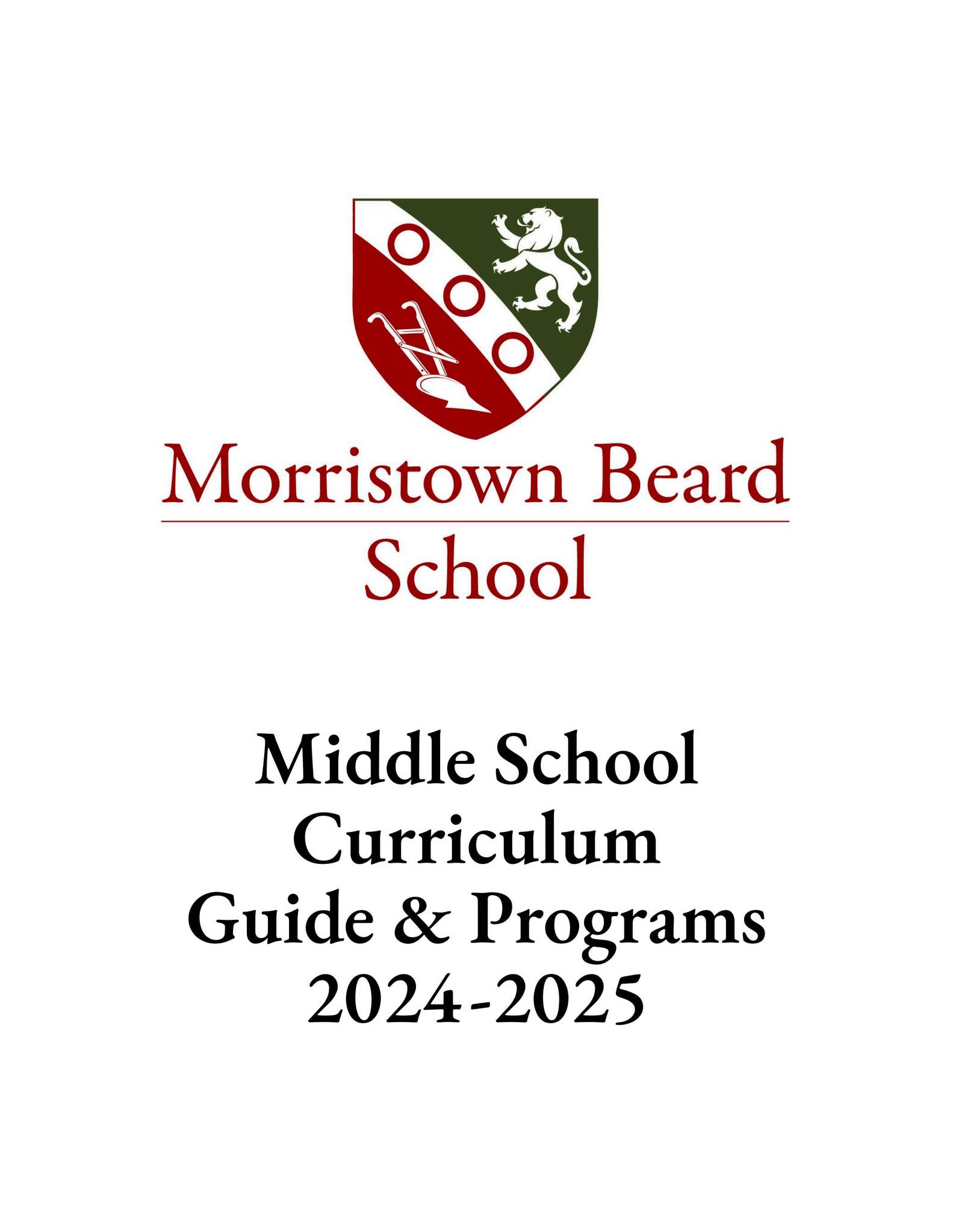 2024-2025 MBS Middle School Curriculum Guide by MBS Communications - Issuu