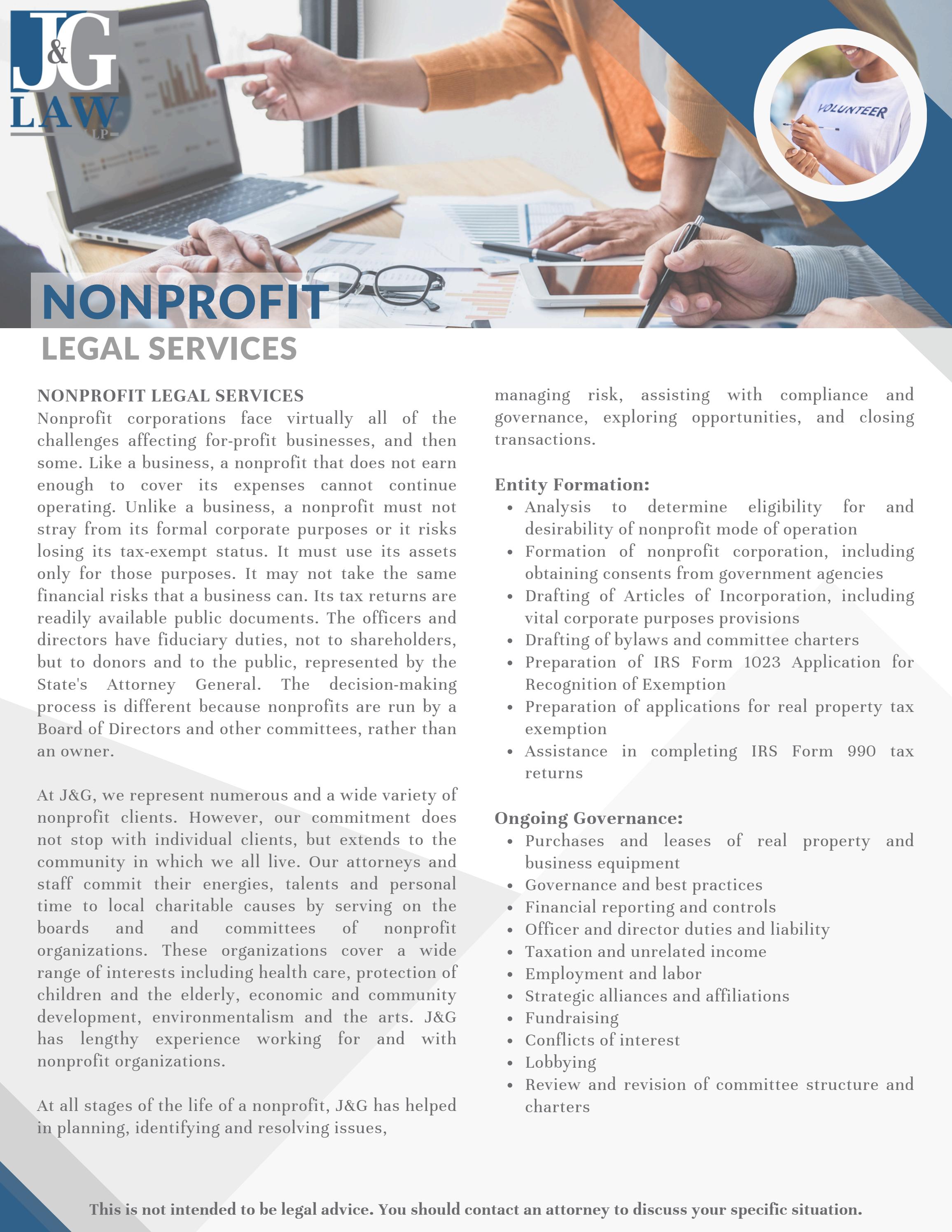 J G Law Nonprofit Legal Services By Jglaw Law Issuu