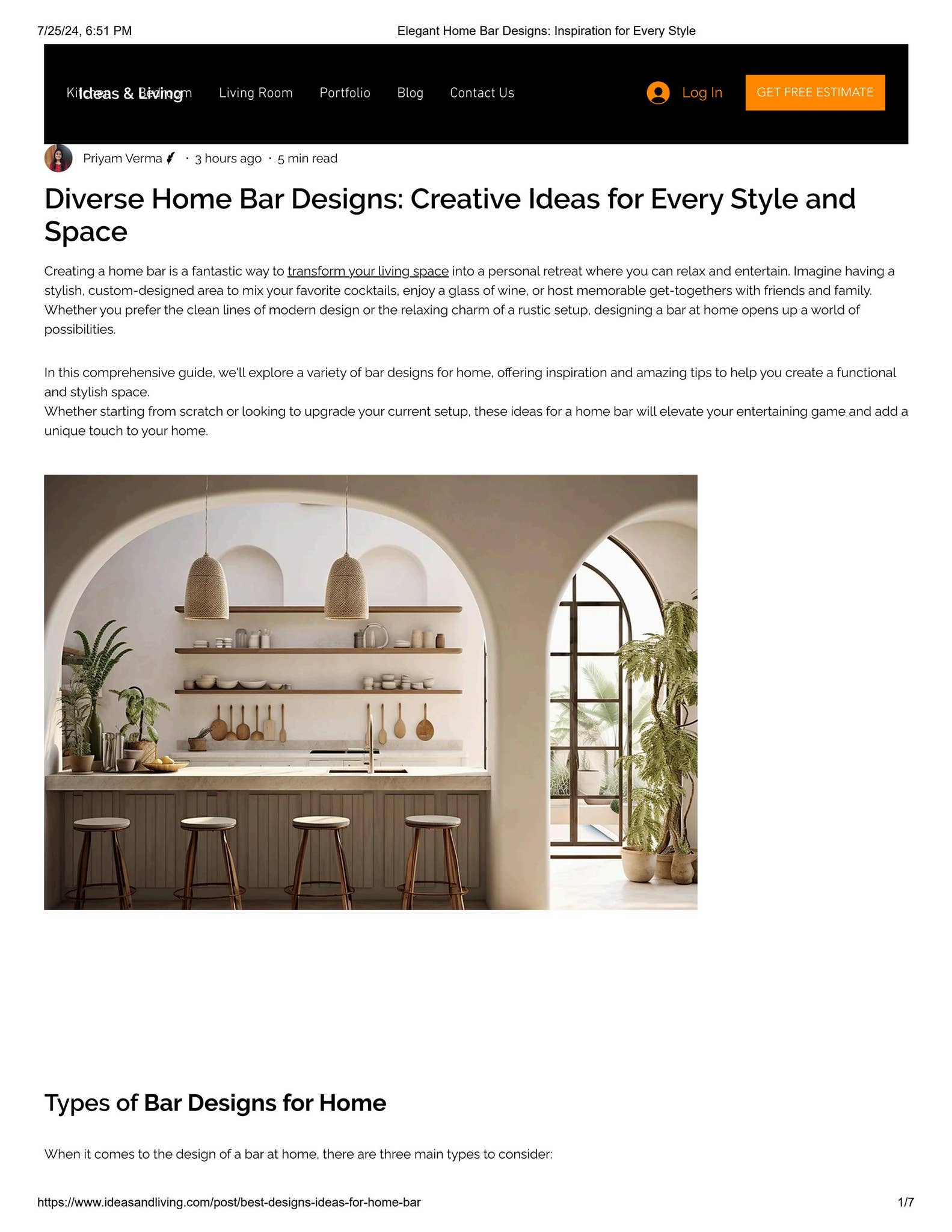 Diverse Home Bar Designs: Creative Ideas for Every Style and Space by ...