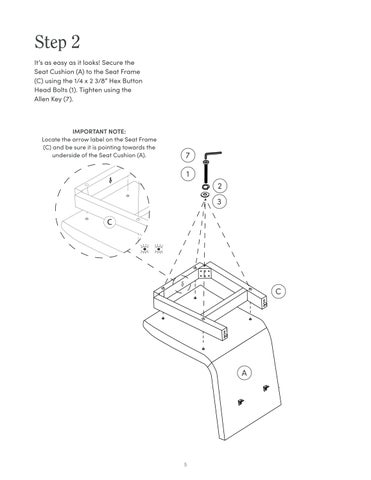nathanjameshome 家具目录 · Gracie 餐椅 Instruction Sheet 27801 第 5 页
