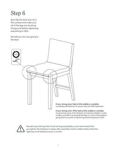 nathanjameshome 家具目录 · Gracie 餐椅 Instruction Sheet 27802 第 9 页