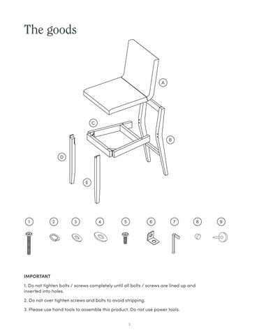 nathanjameshome 家具目录 · Gracie 餐椅 Instruction Sheet 27803 第 3 页
