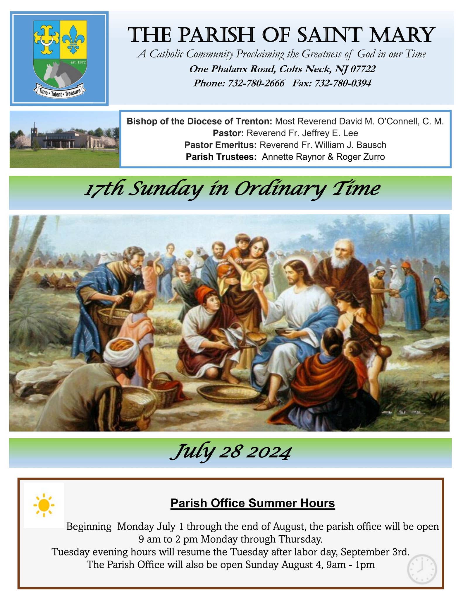 17th Sunday in Ordinary Time by The Parish of Saint Mary - Issuu