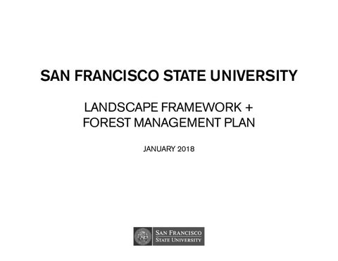 San Francisco State University 景观 Framework + Forest Management Plan 第 3 页