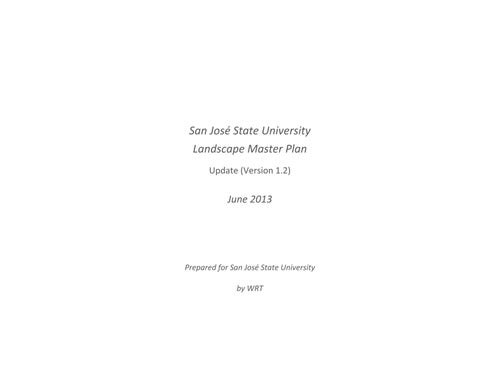 San José State University Campus 景观 Master Plan 第 3 页