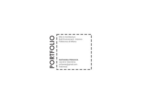 Application Portfolio - MSc in Architecture, Politecnico di Milano - admitted 2024