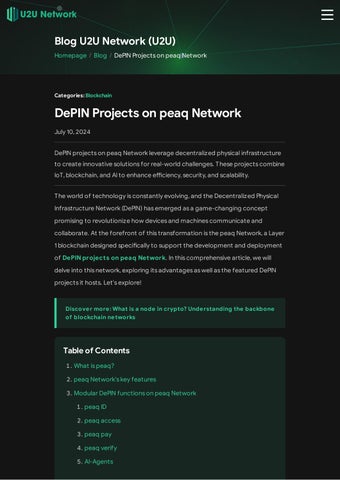 DePIN Projects on peaq Network