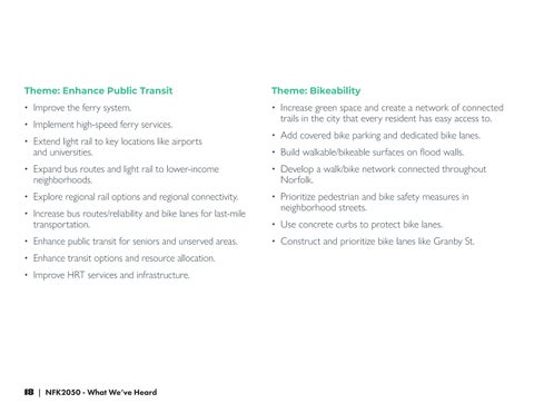 NFK2050 - Phase 2 Open Houses Summary 第 18 页