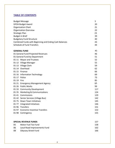 Tinley Park Annual Budget FY 2025 第 2 页