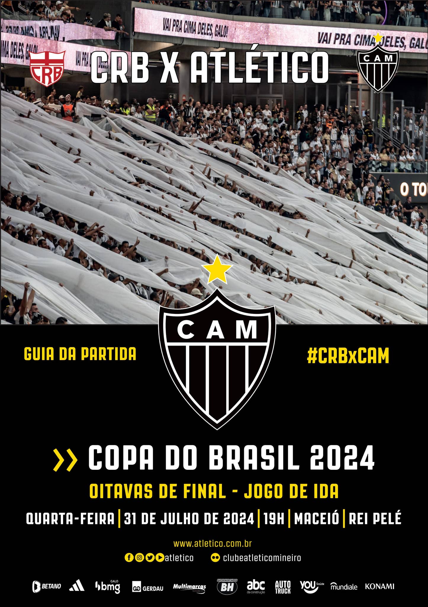 Guia da Partida: CRB x Atlético - Oitavas - Copa do Brasil 2024 by ...