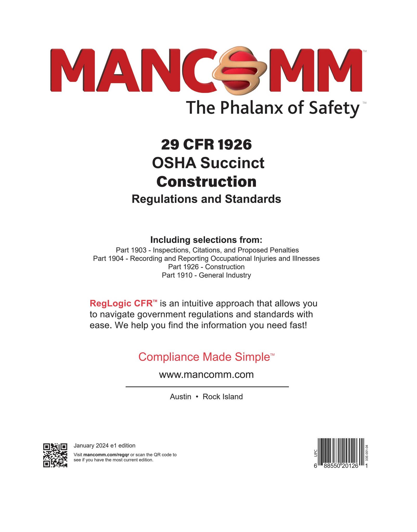 29 CFR 1926 OSHA Succinct Construction Regulations and Standards by ...