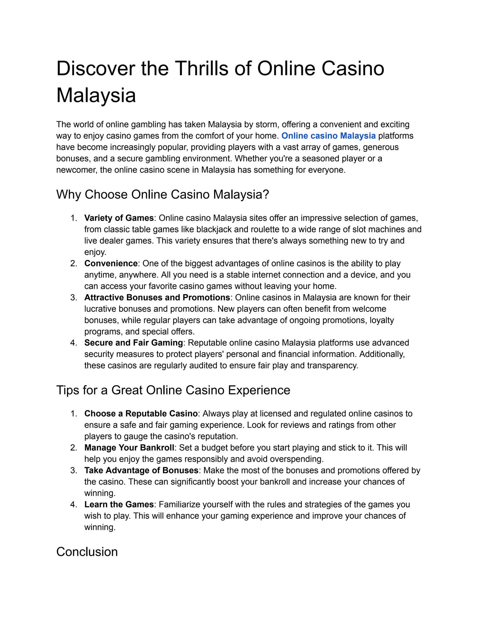 Exploring the Dynamics of Online Gambling in Malaysia - Trends, Challenges, and Opportunities