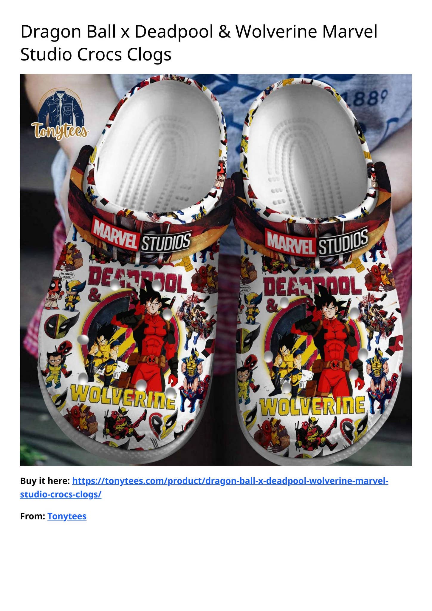 Dragon Ball x Deadpool & Wolverine Marvel Studio Crocs Clogs by ...