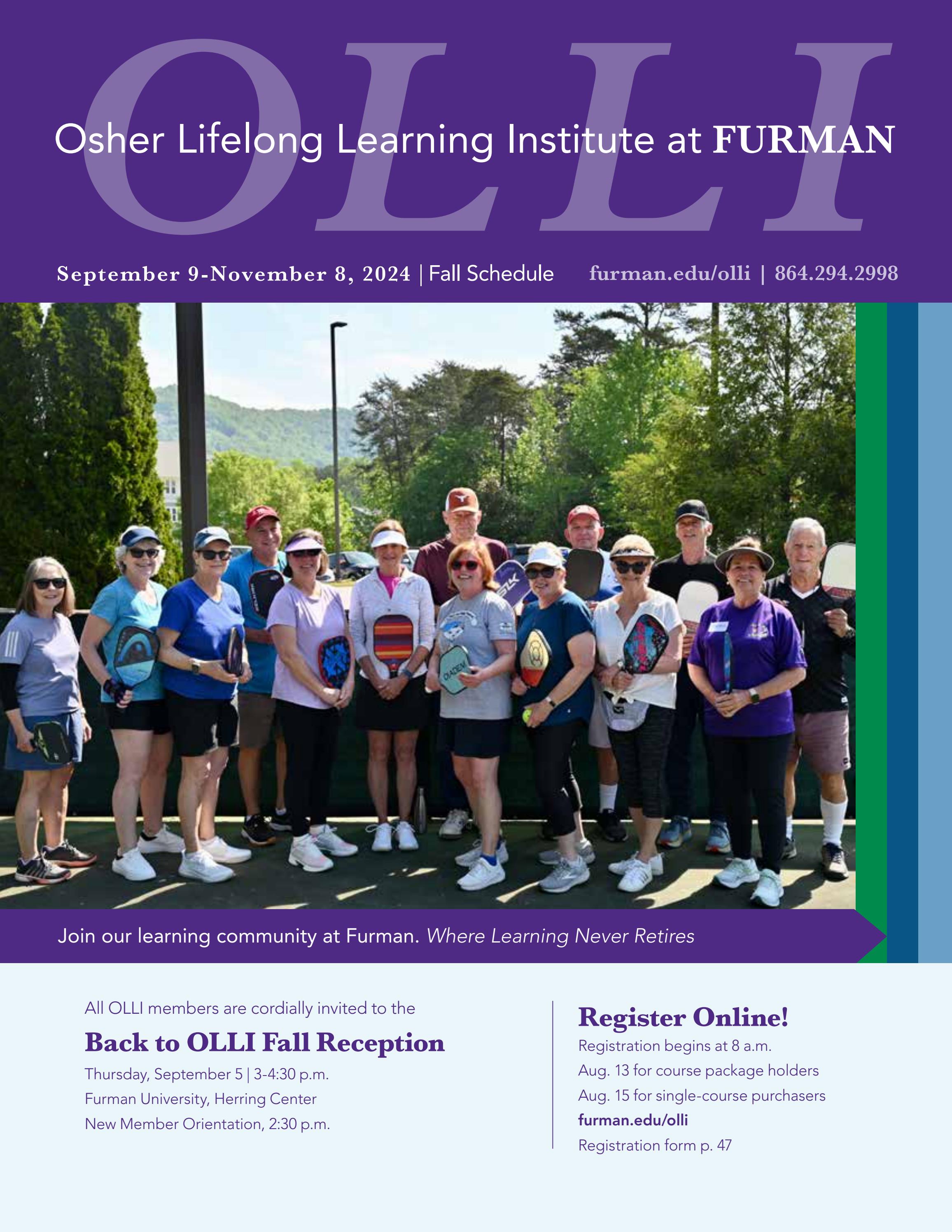 OLLI Fall 2024 Brochure by FurmanOLLI Issuu