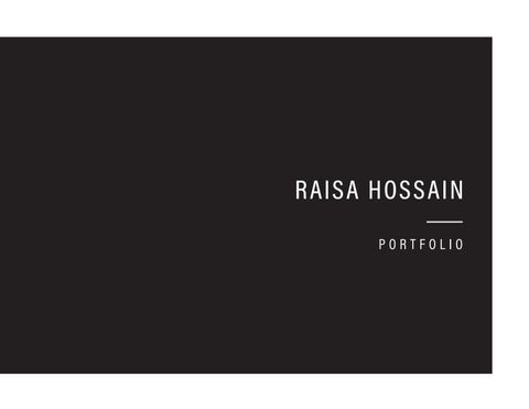 Raisa Hossain Urban Design Portfolio 2024 by Raisa Hossain - Issuu