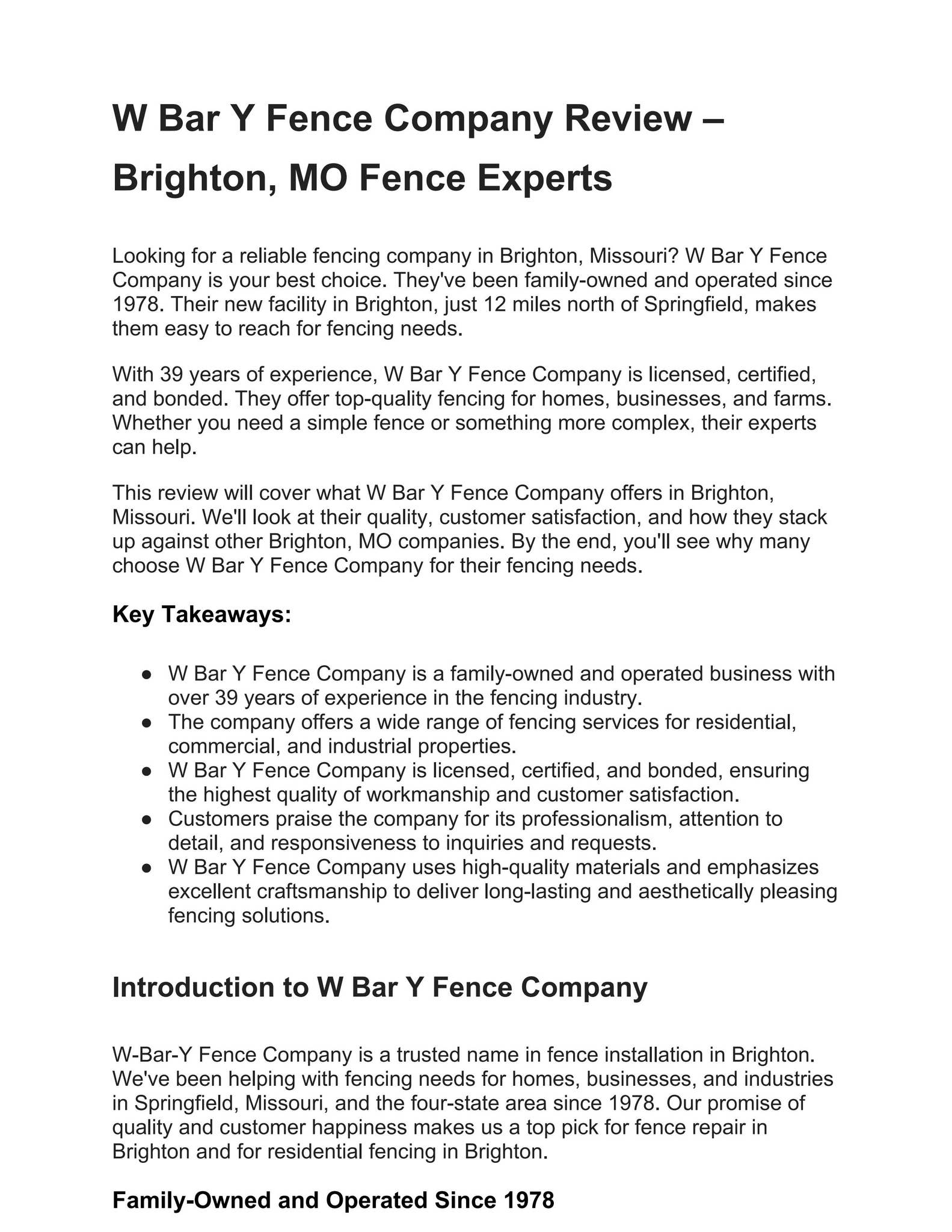 W Bar Y Fence Company Review – Brighton, MO Fence Experts by StJoeMedia -  Issuu