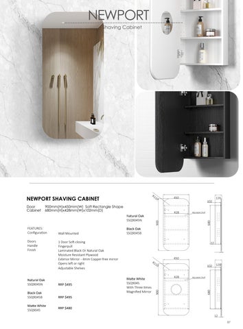OTTI Shaving 柜 And Mirror 手册 NO Price 第 22 页