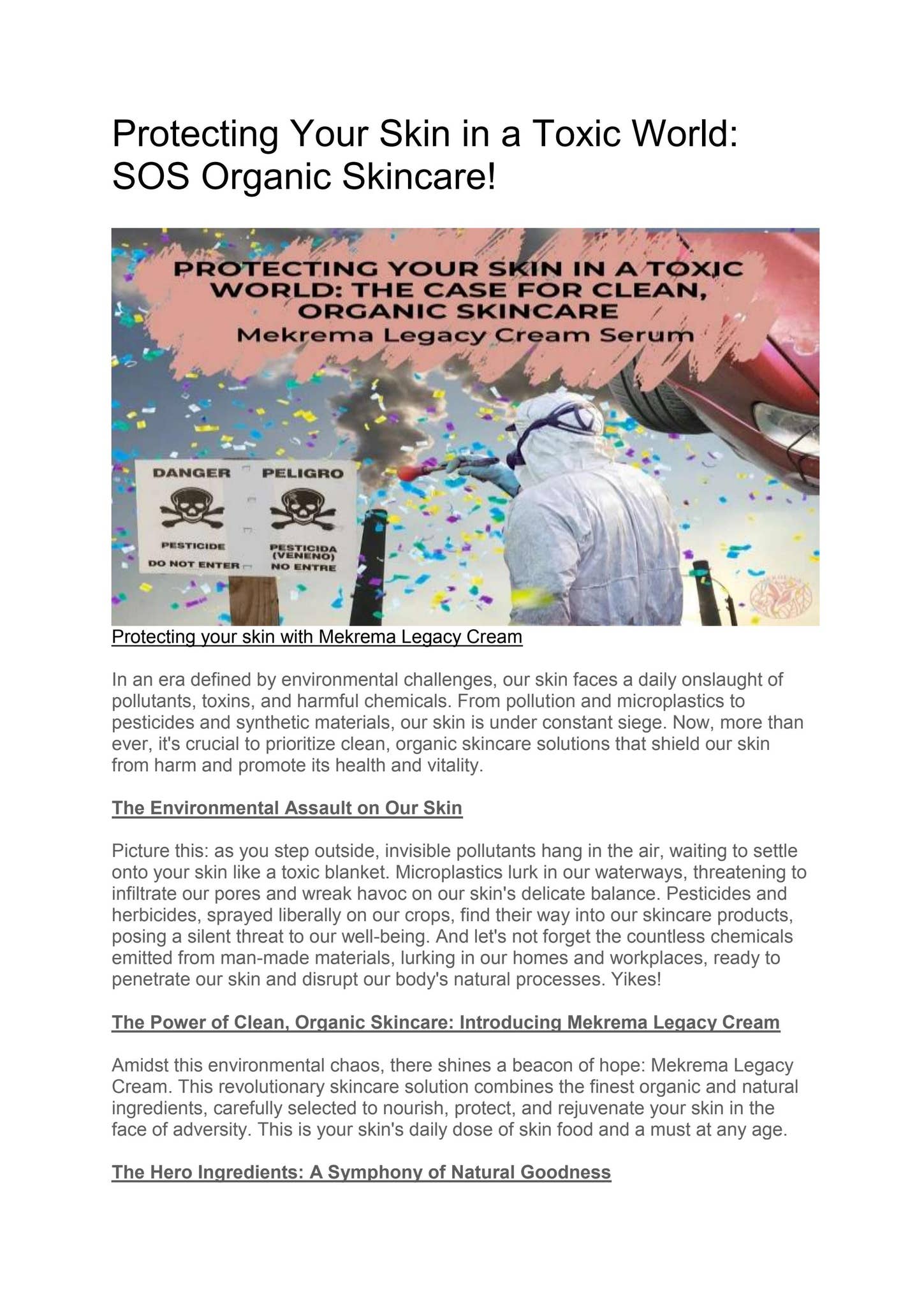 Protecting Your Skin in a Toxic World by Legacy Cream - Issuu