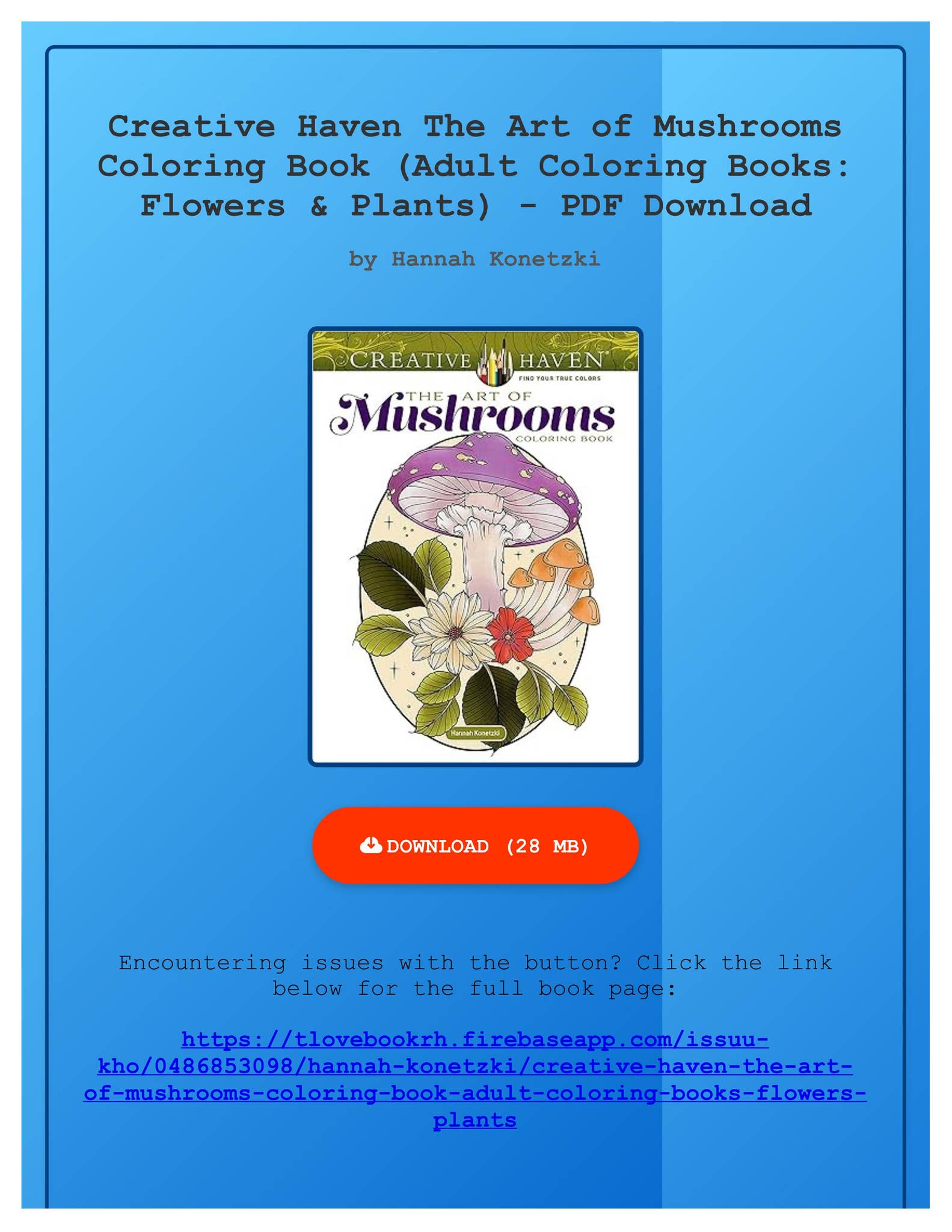 (PDF) eBOOK Creative Haven The Art of Mushrooms Coloring Book (Adult ...