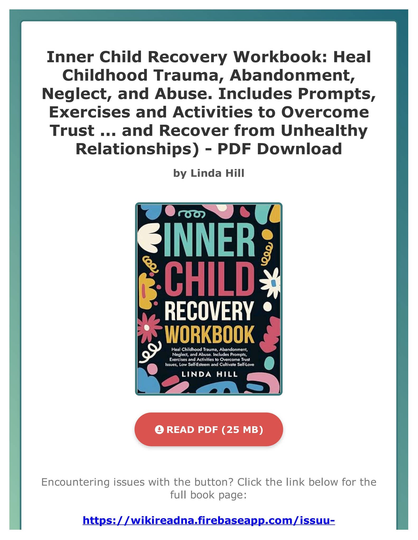 Child Recover EBOOK Inner Child Recovery Workbook: Heal Childhood Trauma, Abandonment ...