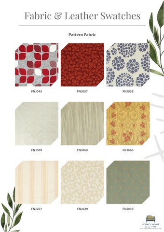 Legacy Home 家具目录 · 皮革 × 布艺 Swatches Before Take Down 第 5 页