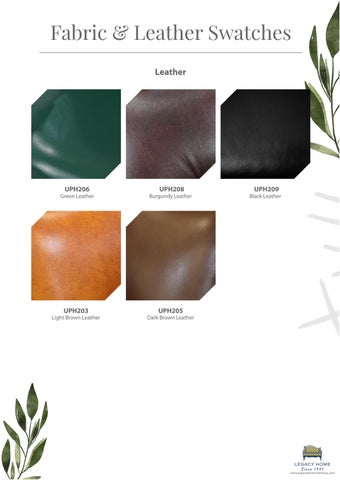 Legacy Home 家具目录 · 皮革 × 布艺 Swatches Before Take Down 第 6 页