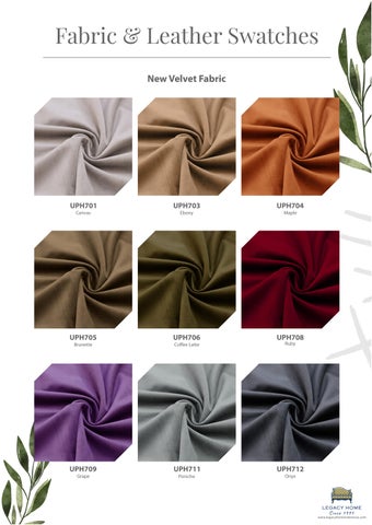 Legacy Home 家具目录 · 皮革 × 布艺 Swatches Before Take Down 第 7 页